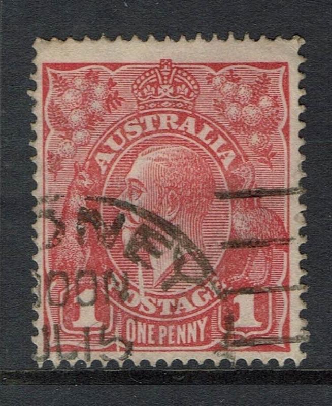 Australia SG# 21c - Used - Plate Flaws Vertical White Lines - 030817