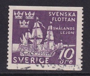 Sweden #351  used 1944 ship  perf. 12 1/2  Vert.  10o