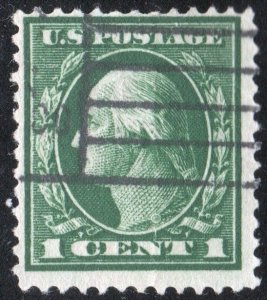 SC#405 1¢ Washington Single (1912) Used