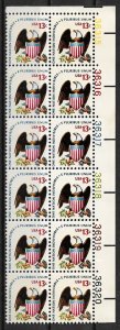 1975 Sc1596 13¢ Eagle & Sheild MNH PB12