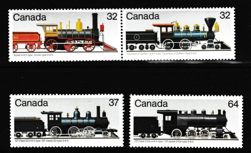 Sc1036/39a,1071/1074,1118/1121, Steam Locomotives Singles MNH