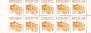 US 36a Trust Territories Micronesia NH VF 25¢ Bklt. Pane(1988)