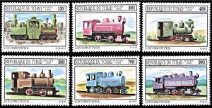 Chad 825-830, MNH, Classic Locomotives