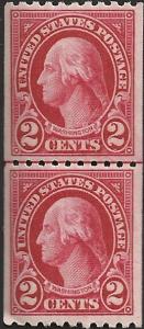 # 606 MINT HINGED CARMINE GEORGE WASHINGTON