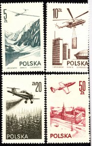 Poland Scott C53-C56 Mint never hinged.
