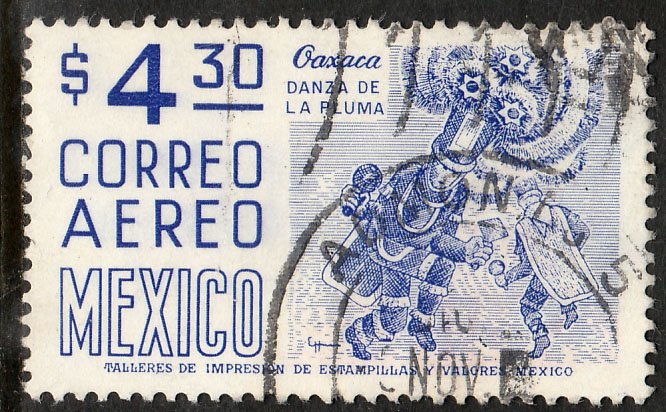 MEXICO C448, $4.30 1950 Def 8th Issue Fosforescent coated. USED. F-VF. (1038)