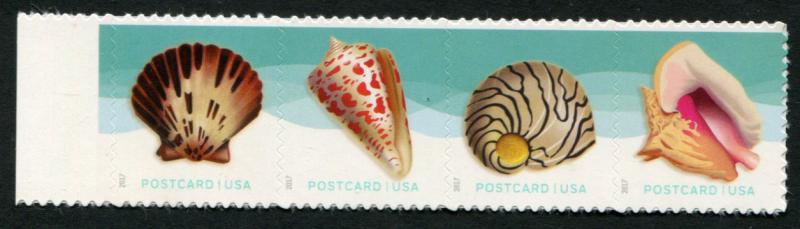 5166a US (34c) Seashells SA, MNH strip/4