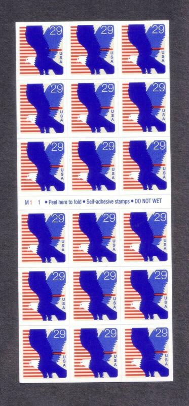 Convetible Booklet 29c Eagle (18) ($5.22) M112 US 2598a  MNH