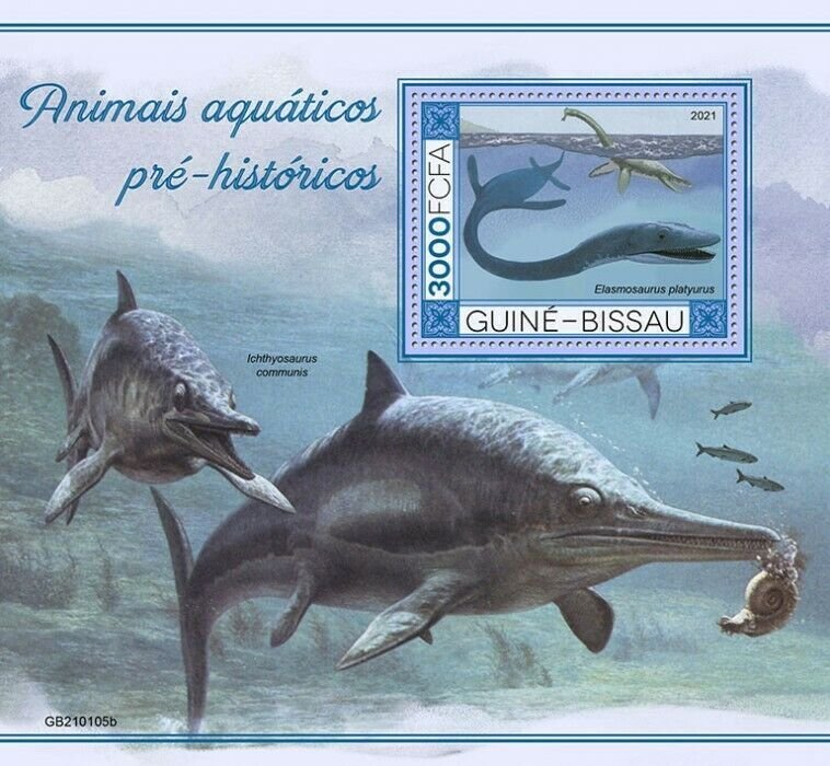 Stamps of GUINEA-BISSAU 2021-  PREHISTORIC WATER ANIMALS 2