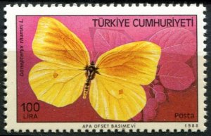 Turkey Sc#2421 MNH, 100L multi, Butterflies, 1988 (1988)