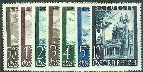 AUSTRIA #C47-53 BUILDING SET CPT., OG, NH, F-VF