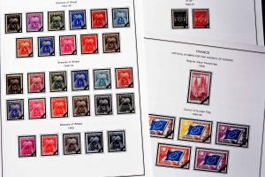 COLOR PRINTED FRANCE 1941-1999 SEMI-POSTALS + STAMP ALBUM PAGES (87 ill. pages)