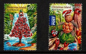Christmas Island 2015 Christmas  Set of 2 MNH