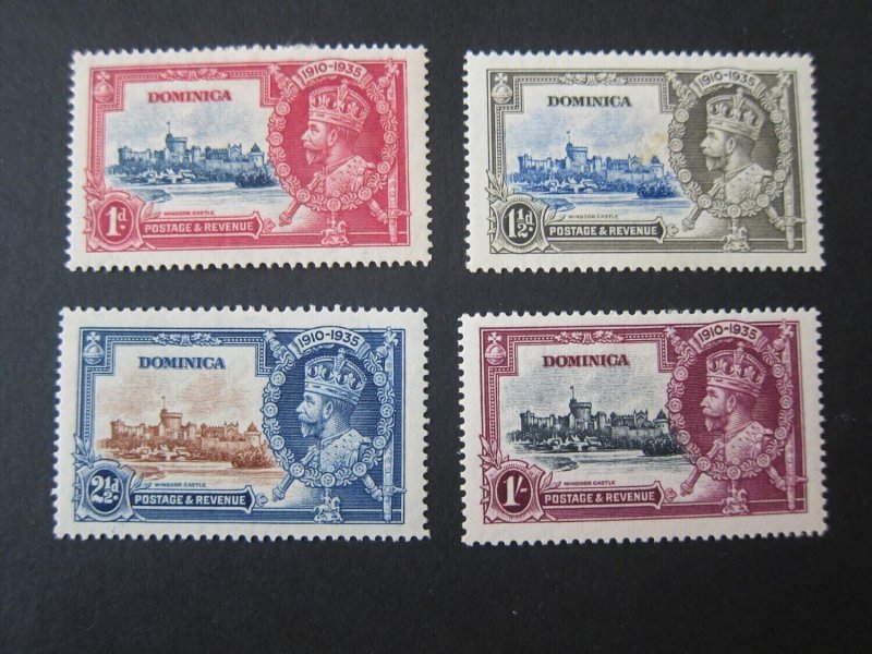 Dominica 1935 Sc 90-93 Silver Jubilee set MH