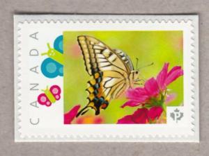 BUTTERFLY ON RED FLOWER = Picture Postage stamp MNH Canada 2016 [p16/04-2bf6/4]