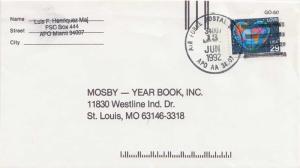 United States A.P.O.'s 29c Love Global Heart 1992 Air Force Postal Service,  ...