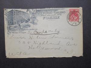 Netherlands 1907 Commercial Cachet Cover to USA / Hollywood CA Backstamp - Z7197