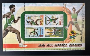 2003 Nigeria Mi. Bl. 26 8th All Africa Games Sport Taekwondo-