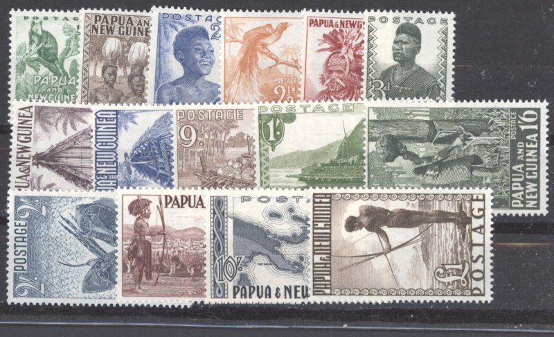1952 Papua New Guinea1952 SG #1-15 Scott 122-136 MNH Complete Set