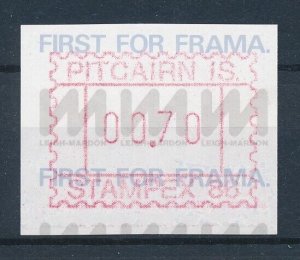 [116838] Pitcairn Islands 1986 ATM Frama stamp  MNH