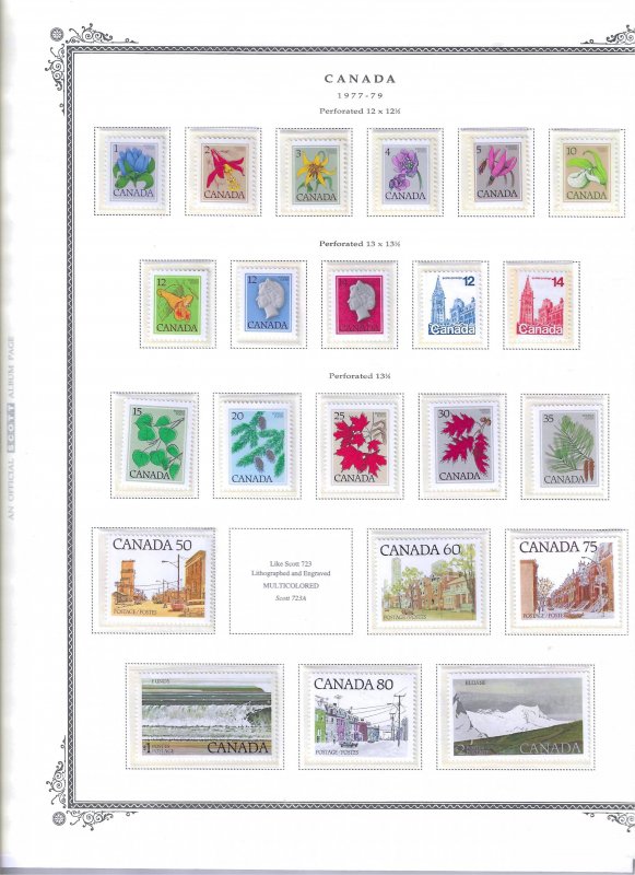 CANADA COLLECTION 1953-1999 SCOTT PAGES-CLEAR MOUNTS- MINT NH SCOTT BINDER/COVER