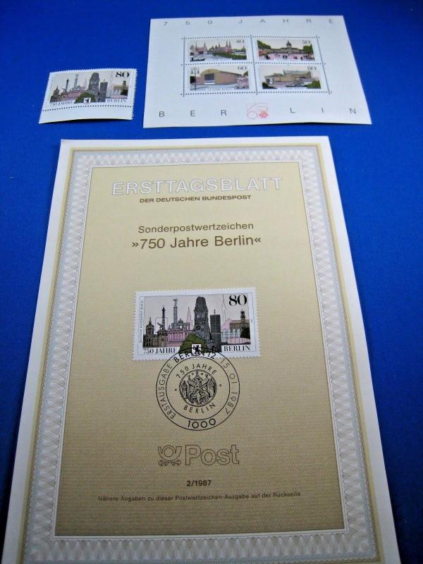 GERMANY - BERLIN  MNH  STAMP, S/S, and SOUVENIR FOLDER    (brig)