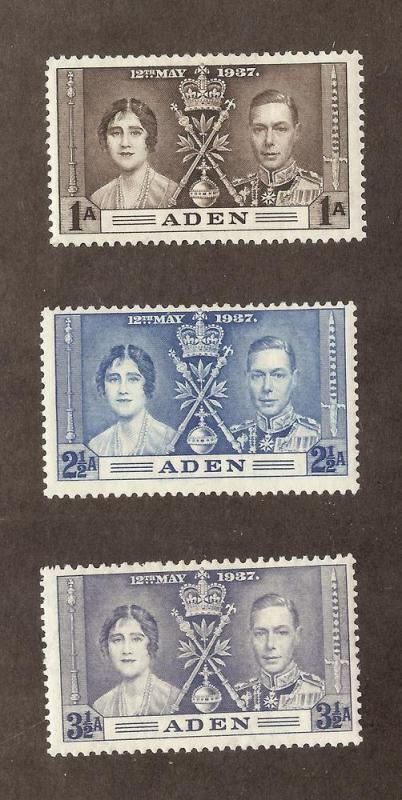 ADEN SC# 13-15 F-VF LH 1937