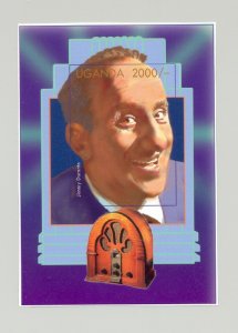 Uganda #1420 Jimmy Durante, Radio Stars 1v S/S Imperf Chromalin Proof