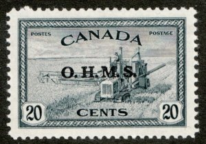 1949-50 Canada Sc #O7 O.H.M.S. - 14¢ Hydroelectric Dam MH Cv$6.75