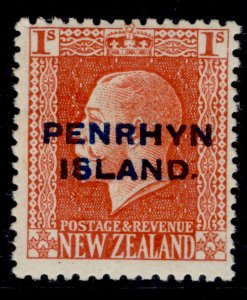COOK ISLANDS - Penrhyn Island GV SG27a, 1s vermilion, M MINT. Cat £12. P14 x 14½