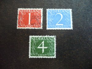 Stamps - Netherlands - Scott# 282,283,285 - Used Part Set of 3 Stamps