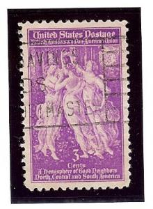U.S. Used Scott #895 3 Cent Light Violet