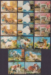 1972 Umm Al Qiwain 1634Ps-1643Psx3 Dogs 30,00 €