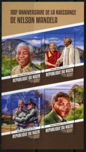 NIGER 2018 100th BIRTH ANNIVERSARY OF NELSON  MANDELA  SHEET  MINT NH