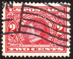 1909, US 2c, William H. Seward, Used, Well centered Jumbo, Sc 370