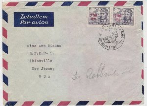 czechoslovakia 1949 airmail stamps cover ref 19660