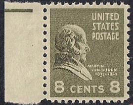 813 8 cent Martin Van Buren mint  OG NH XXF