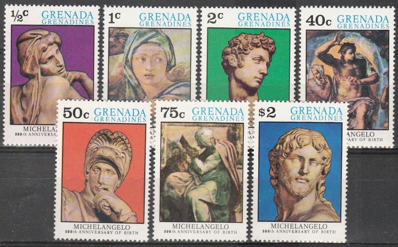 Grenada Grenadines #67-73   MNH CV $2.50  (S9634)