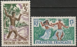 French Polynesia 1960 Sc 193-4 set MH*