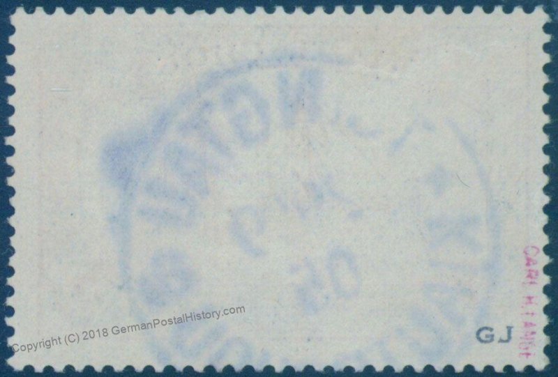 Germany 1901 China TSINGTAU Deutsche Kiautschou 3 Mark Mi16 USED Expertize 95811