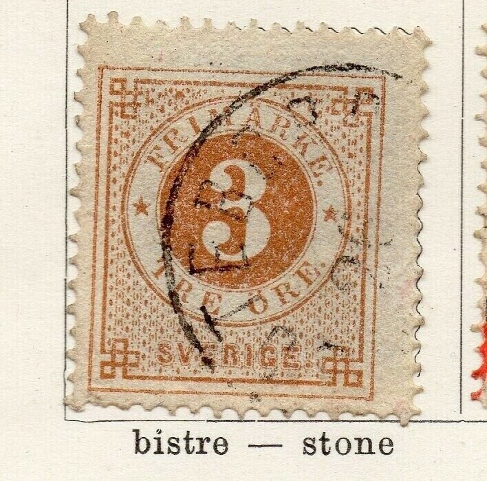 Sweden 1872 Early Issue Fine Used 3ore. NW-04588