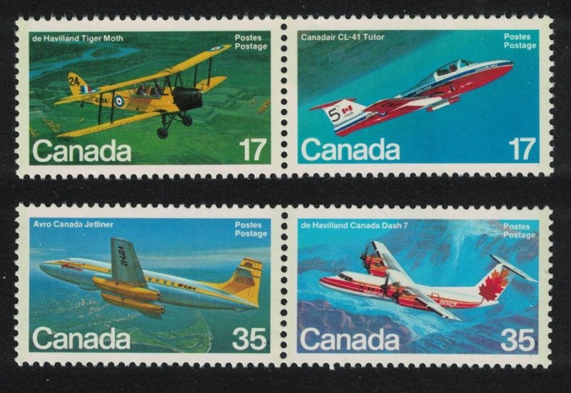 Canada Canadian Aircraft 3rd series 4v Pairs 1981 MNH SC#903-906a
