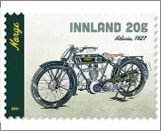 Norway Used NK 2060   Atlanta Motorcycle, 1927  Krone Multicolor