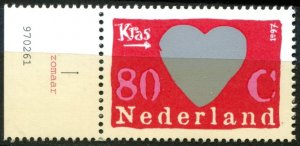 Netherlands Sc#955a MNH, 80c multi, Scratch Stamps (1997)