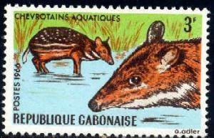 Deer, Water Chevrotain, Gabon stamp SC#205 MNH