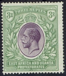 EAST AFRICA AND UGANDA 1921 KGV 3R WMK MULTIPLE SCRIPT CA