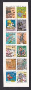 France  #2383-2394a  MNH 1993  greetings booklet   Perf. 13 1/2 x 13