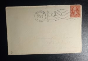 US Scott #279Bc Postal Cover Bright Carmine Rose Var, Apr 1899 Madison Wisc VF