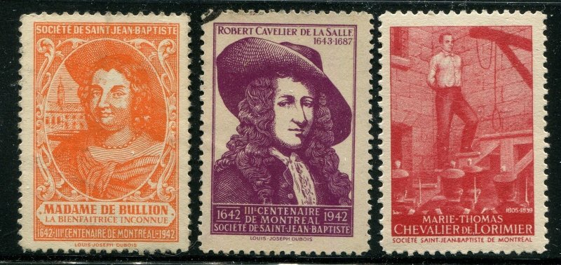 Canada Cinderella cc3835 Société Saint-Jean Baptiste, Types 18b, 25c, 41b