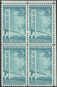 # 1109 MINT NEVER HINGED BLOCK MACKINAC BRIDGE